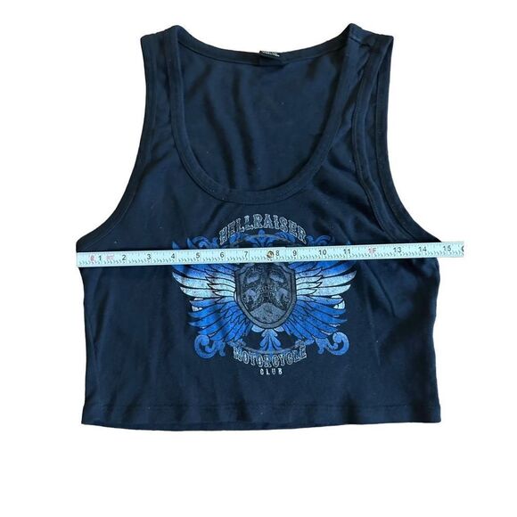Urban Outfitters Good Luck Scoop Neck Vest sz large “hellraiser motorcycle” - Picture 6 of 8
